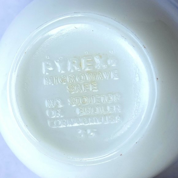 Pyrex Morning Blue Flower Cup Coffee Tea Corning NY Mid Century Microwave Safe - Picture 5 of 5